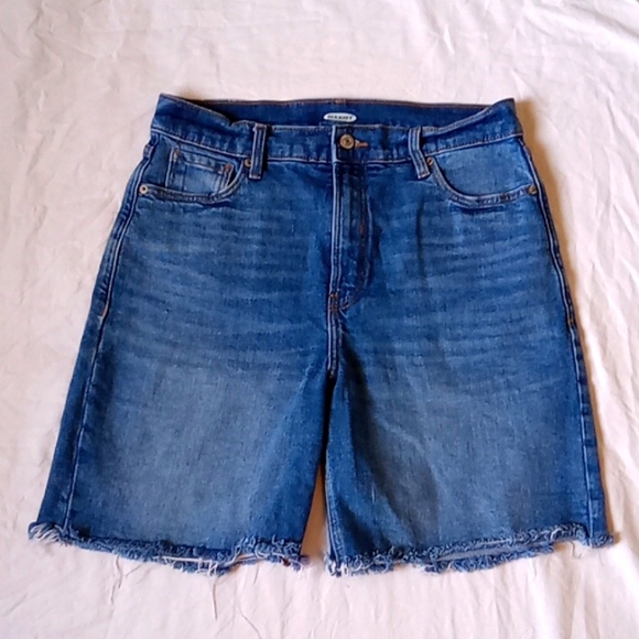Old Navy Pants - Old Navy 90'S Women's Jean Bermuda Shorts Size 8 Dark Blue